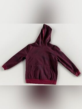 Highland Originals Boys Size 7 Burgundy & Black Pattern Hoodie